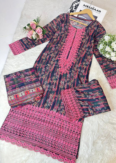 ASK608 Readymade Printed Lawn Suit - Memsaab Online