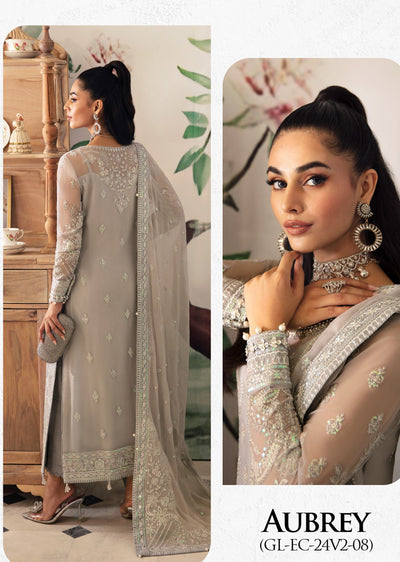 GLEC-08-R - Aubrey - Readymade - Gulaal Embroidered Chiffon Collection 2024 - Memsaab Online