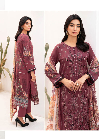 Z-1108 - Unstitched - Ramsha Mashaal Luxury Lawn Vol 11 2024 - Memsaab Online