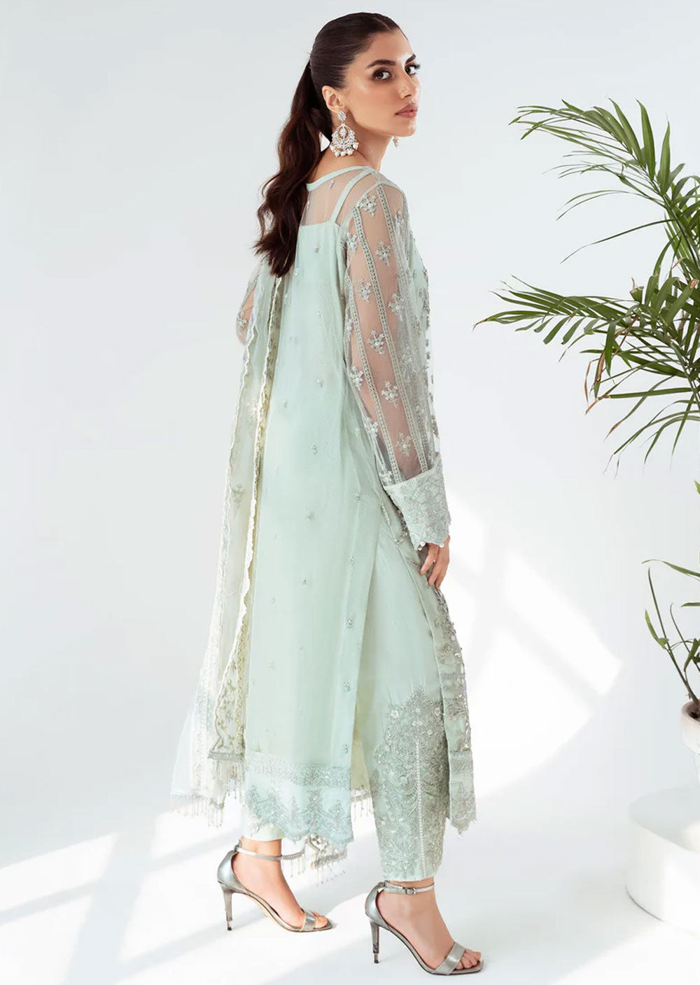 Kyra - Meeral Readymade Organza Suit - Memsaab Online