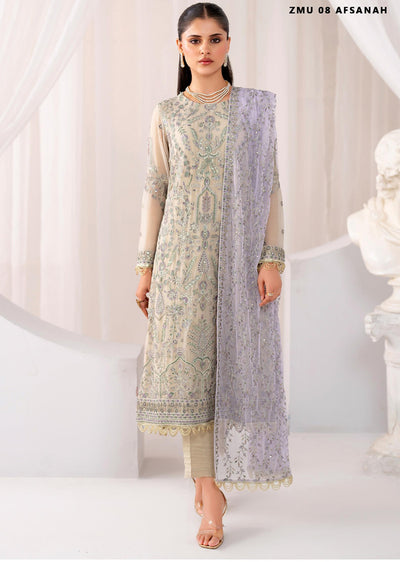 ZMU-08 - Afsana - Unstitched - Maheer Festive Formals by Zarif 2024 - Memsaab Online