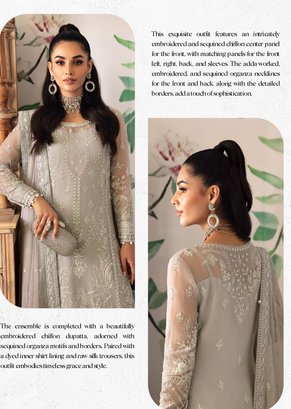 GLEC-08 - Aubrey - Unstitched - Gulaal Embroidered Chiffon Collection 2024 - Memsaab Online