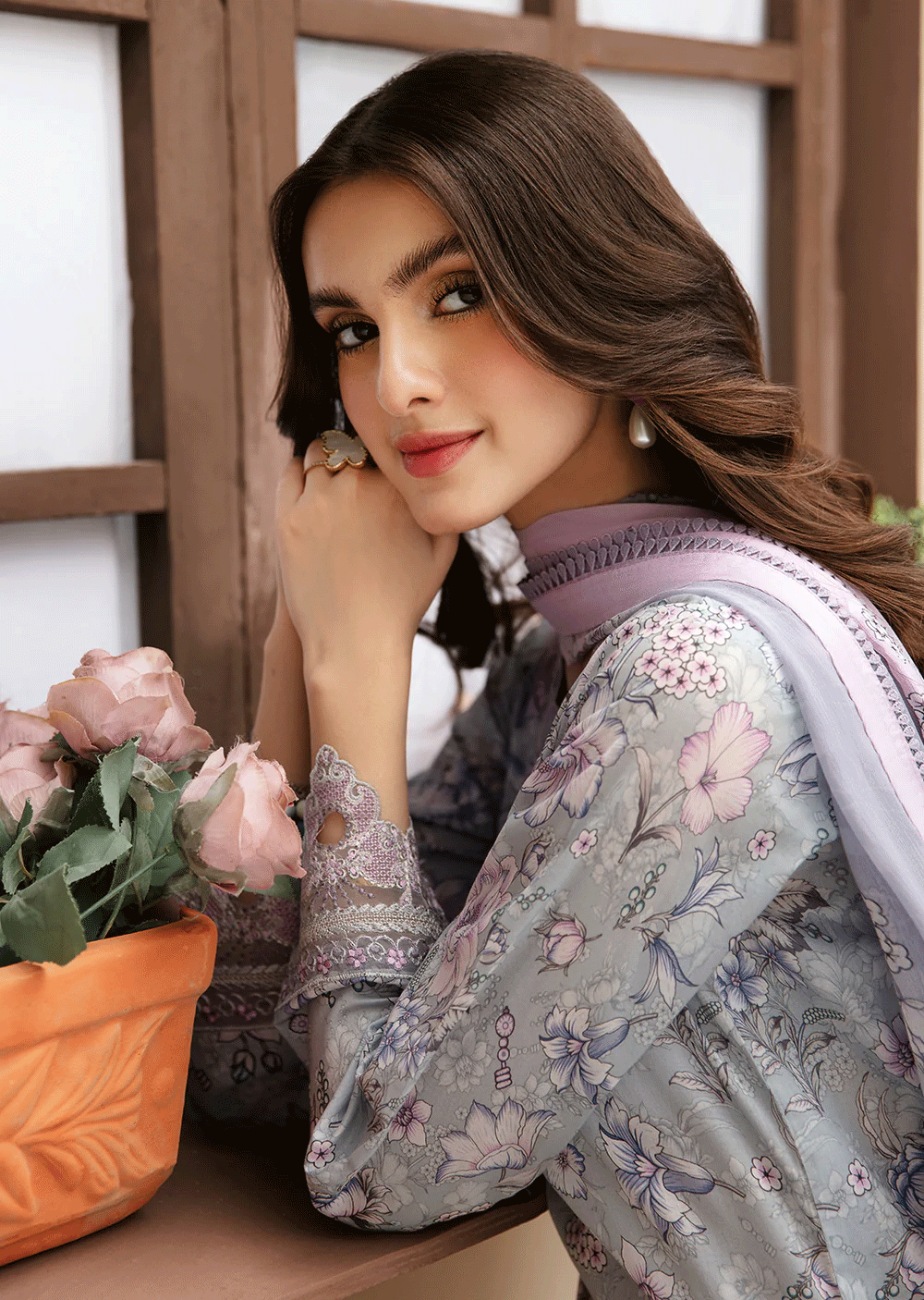 N-508 - Unstitched - Ramsha Rangrez Lawn Collection Vol 5 2024 - Memsaab Online