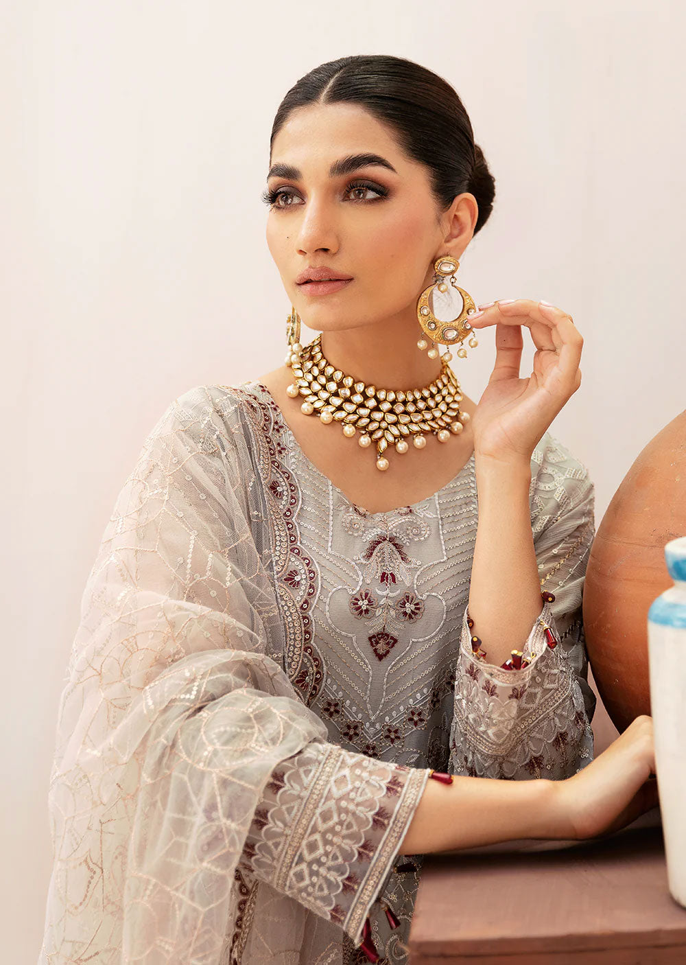 K-208 - Unstitched - Ramsha Kashish Weightless Chiffon Vol 2 2024 - Memsaab Online