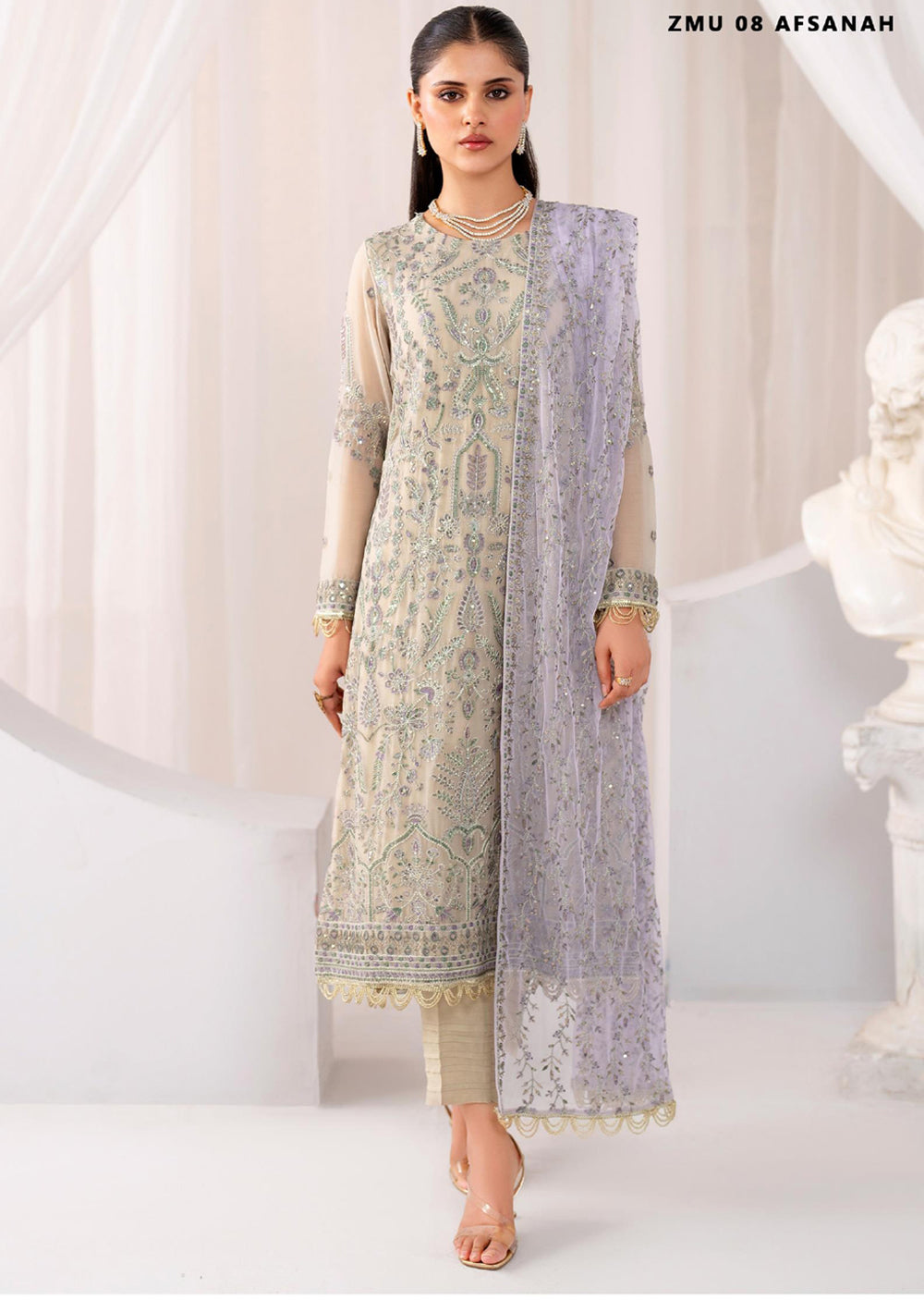 ZMUR-08 - Afsana - Readymade - Maheer Festive Formals by Zarif 2024 - Memsaab Online