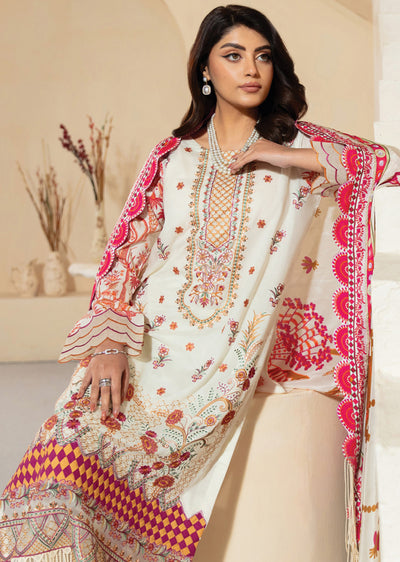 RMSHO-08 - Unstitched - Ramsha Mashaal Luxury Lawn Vol 13 - Memsaab Online