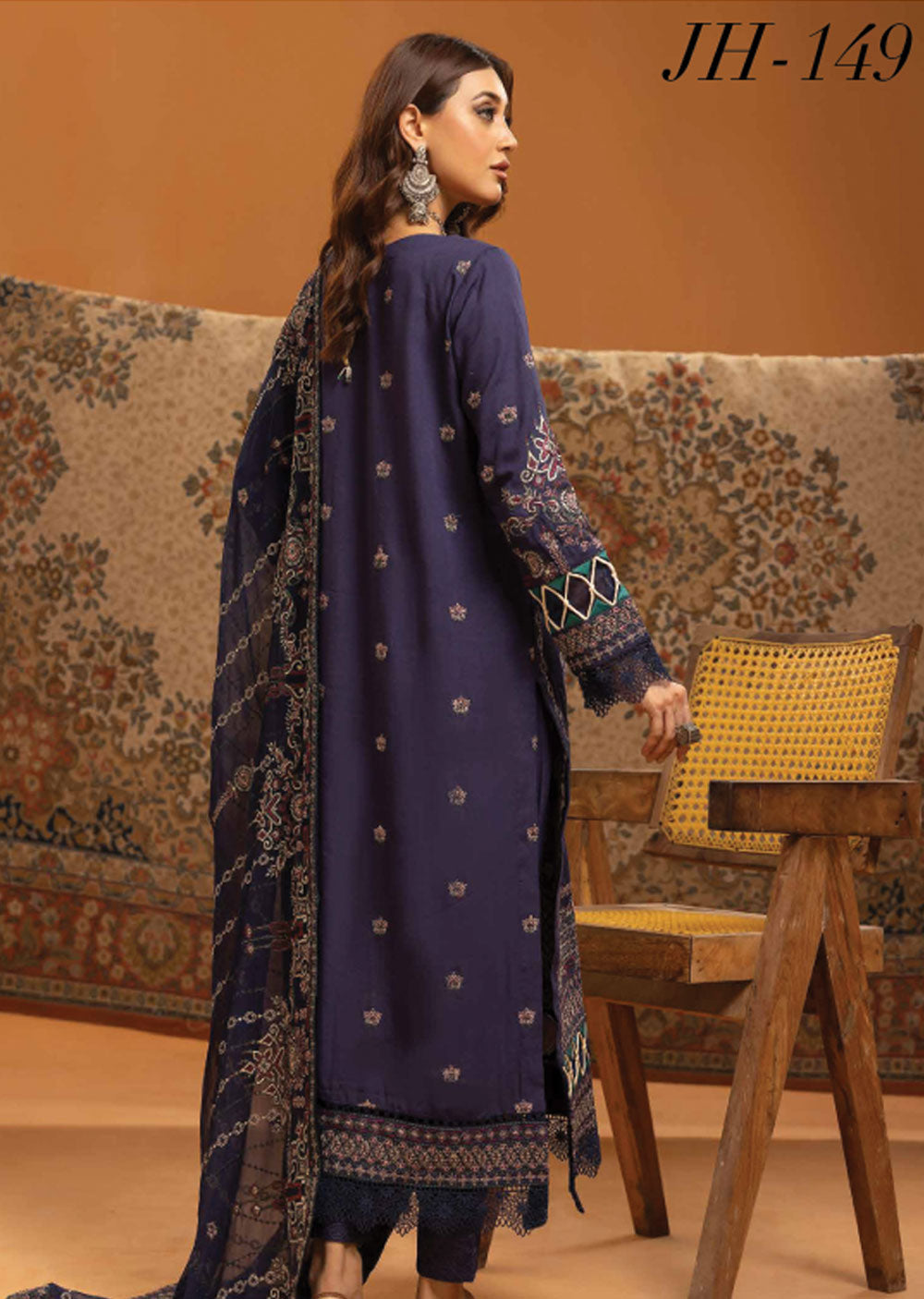 JH-148 - Unstitched - Grazia Collection by Johra 2024 - Memsaab Online