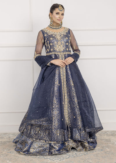 SRB1208 - Fareeda - Navy Sehrish.B Designer - Memsaab Online