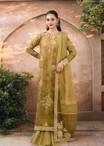 IZKN-08 - Mustard Readymade - Bandhani Chiffon Collection by Iznik 2025 - Memsaab Online