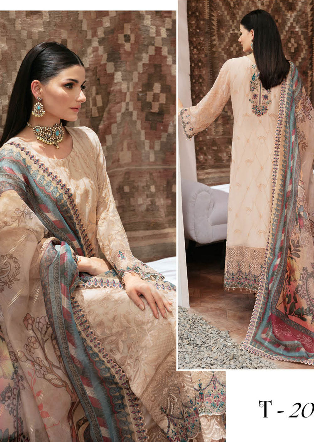 T-208 - Unstitched - Ramsha Dastan Collection Vol 2 2024 - Memsaab Online