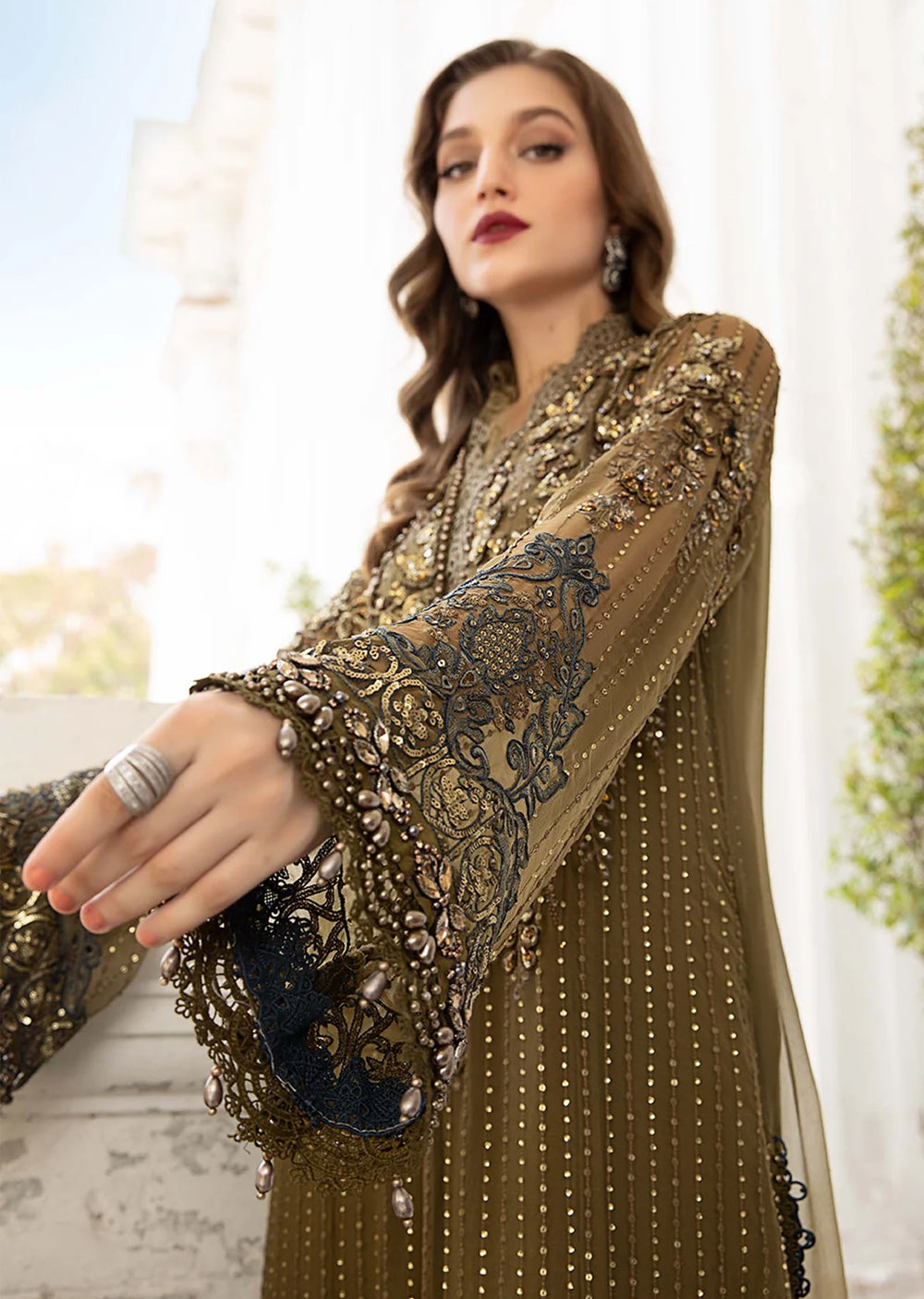 MPC-24-108 - Unstitched - Maria B Embroidered Chiffon 2024 - Memsaab Online