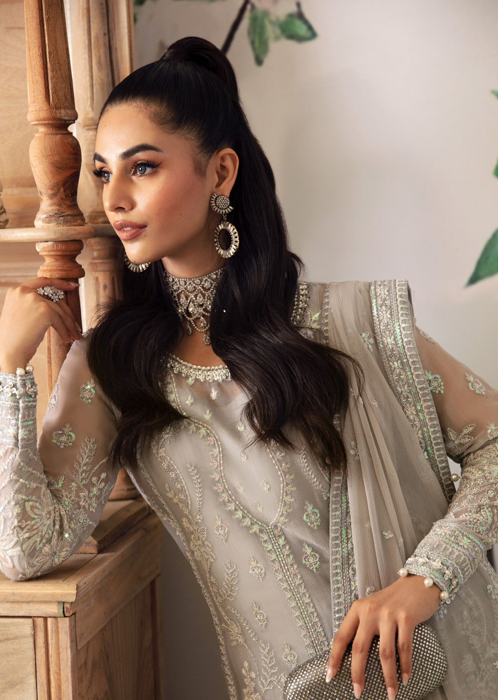 GLEC-08-R - Aubrey - Readymade - Gulaal Embroidered Chiffon Collection 2024 - Memsaab Online