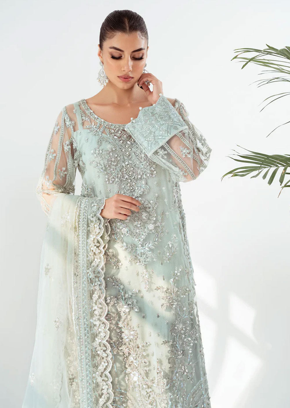 Kyra - Meeral Readymade Organza Suit - Memsaab Online