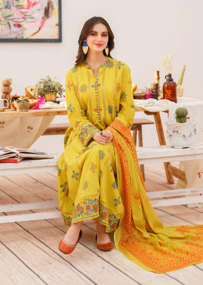 TASHA- Readymade 3 Piece Cotton Suit - Memsaab Online