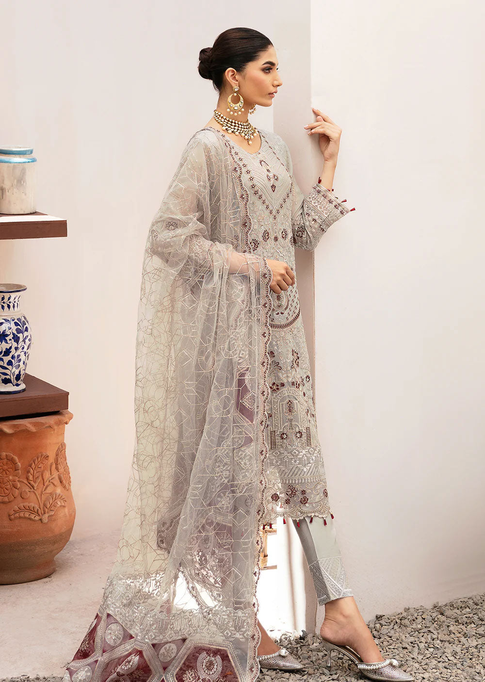 K-208-R - READYMADE - Ramsha Kashish Weightless Chiffon Vol 2 2024 - Memsaab Online