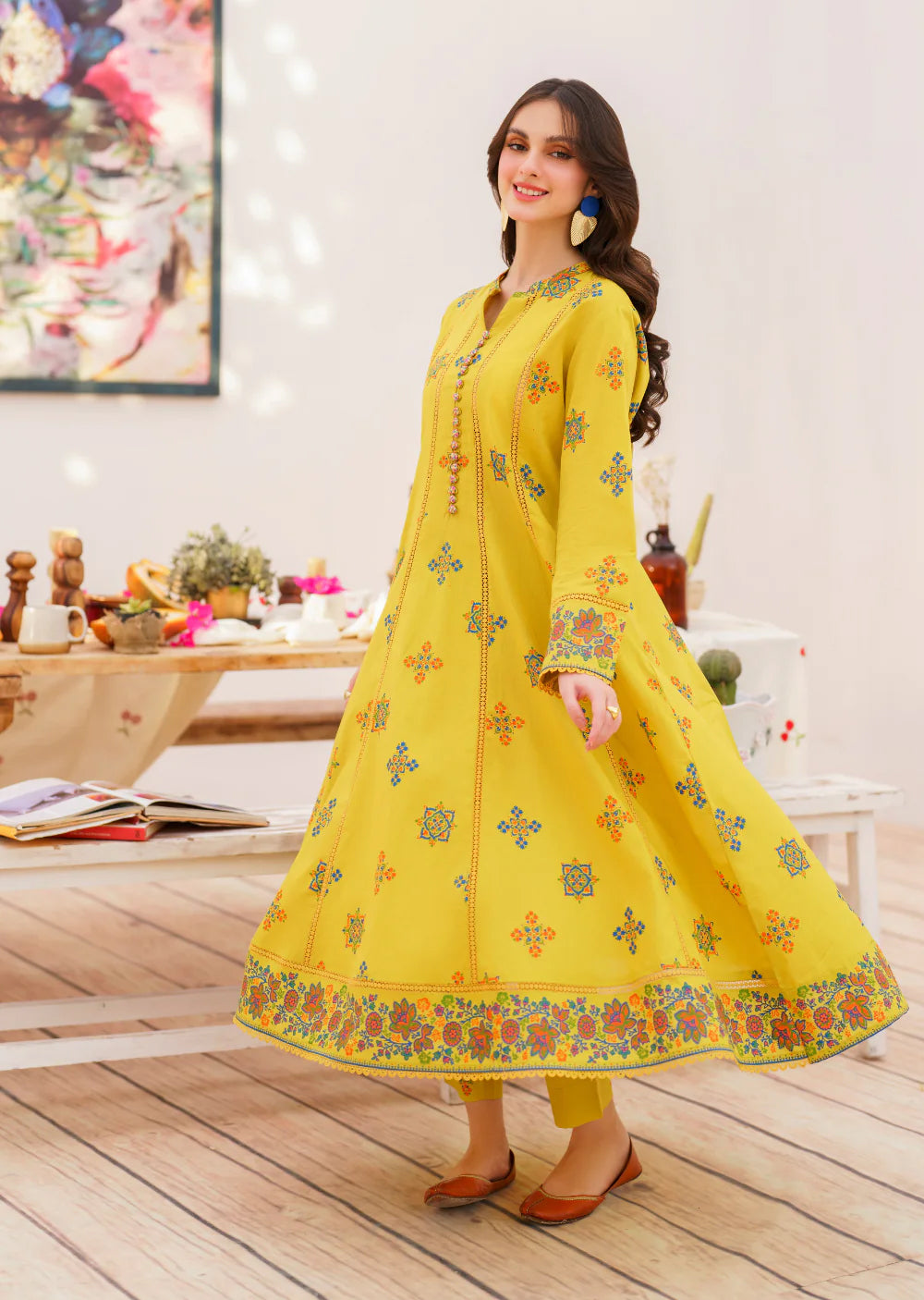 TASHA- Readymade 3 Piece Cotton Suit - Memsaab Online