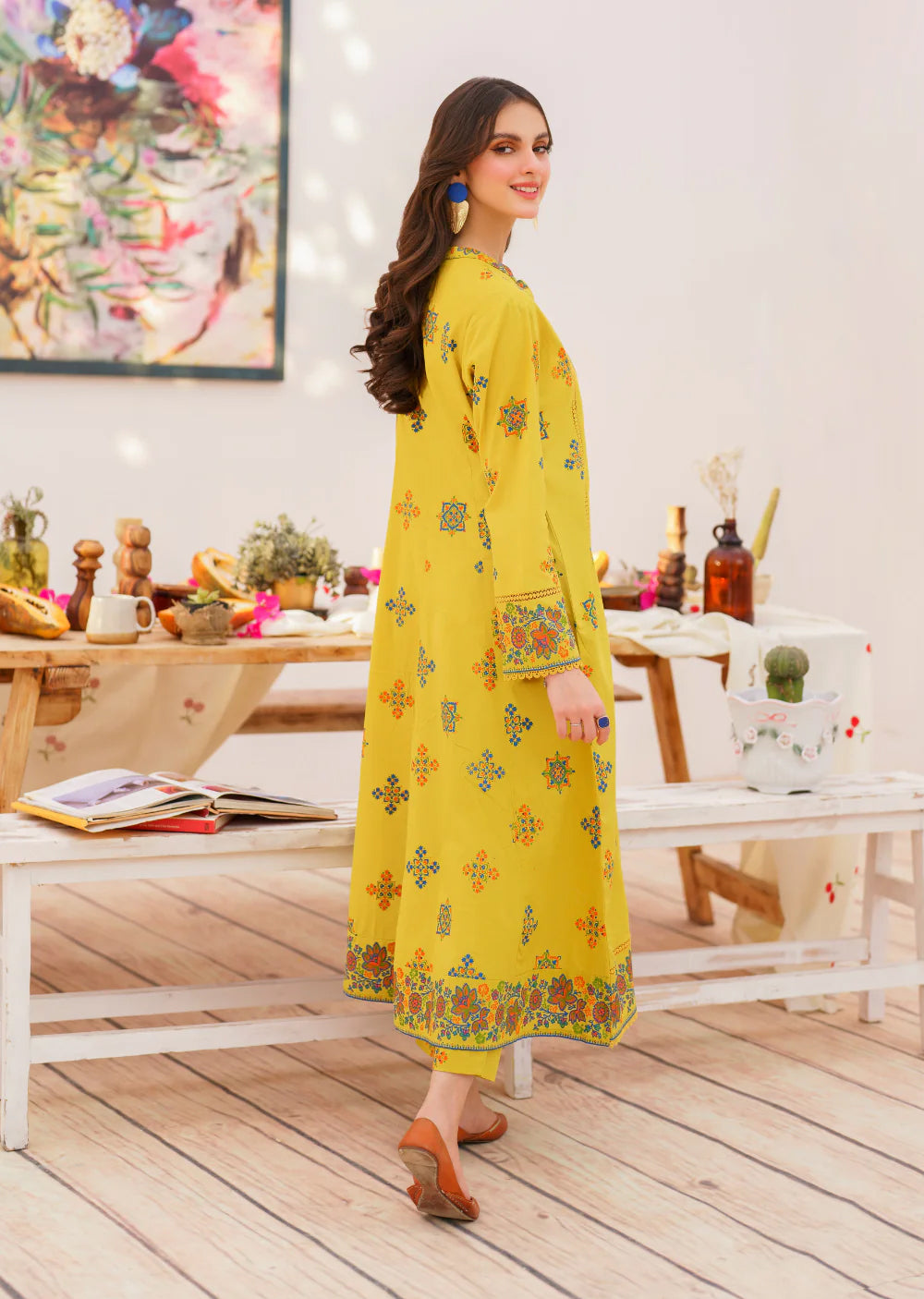 TASHA- Readymade 3 Piece Cotton Suit - Memsaab Online