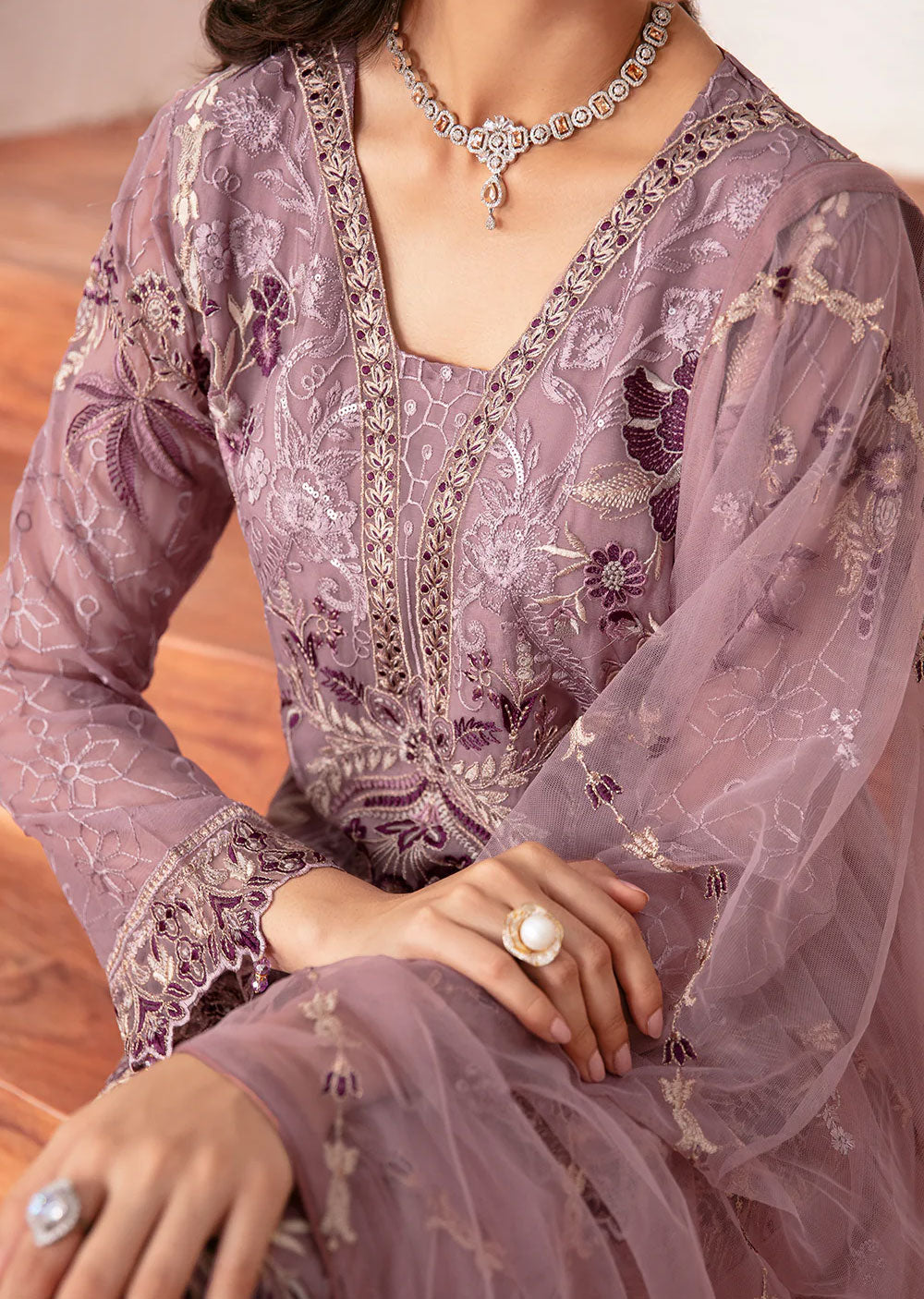 D-1208 - Unstitched - Rangoon by Ramsha Chiffon Collection Vol 12 2024 - Memsaab Online