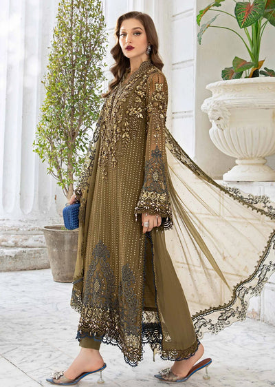 MPC-24-108 - Unstitched - Maria B Embroidered Chiffon 2024 - Memsaab Online