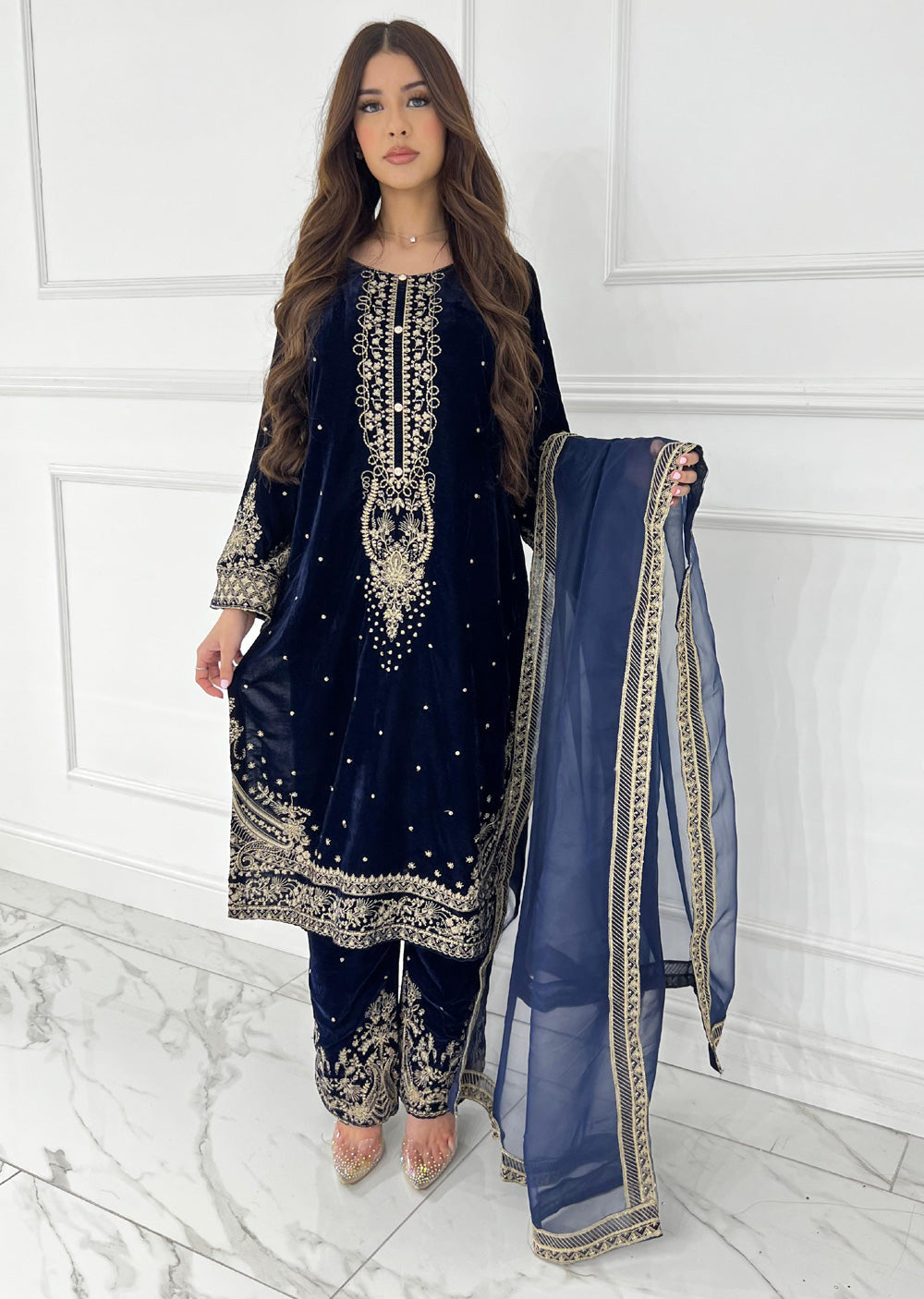 HK290 - Navy - Readymade HK Outfit - Memsaab Online