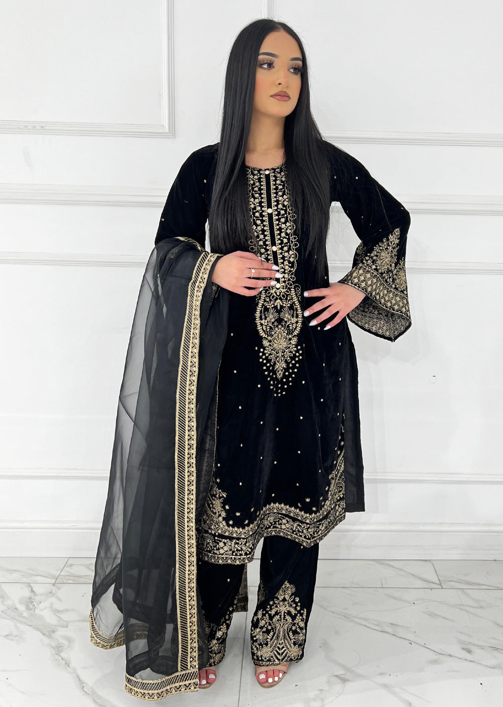 HK290 - Black - Readymade HK Outfit - Memsaab Online