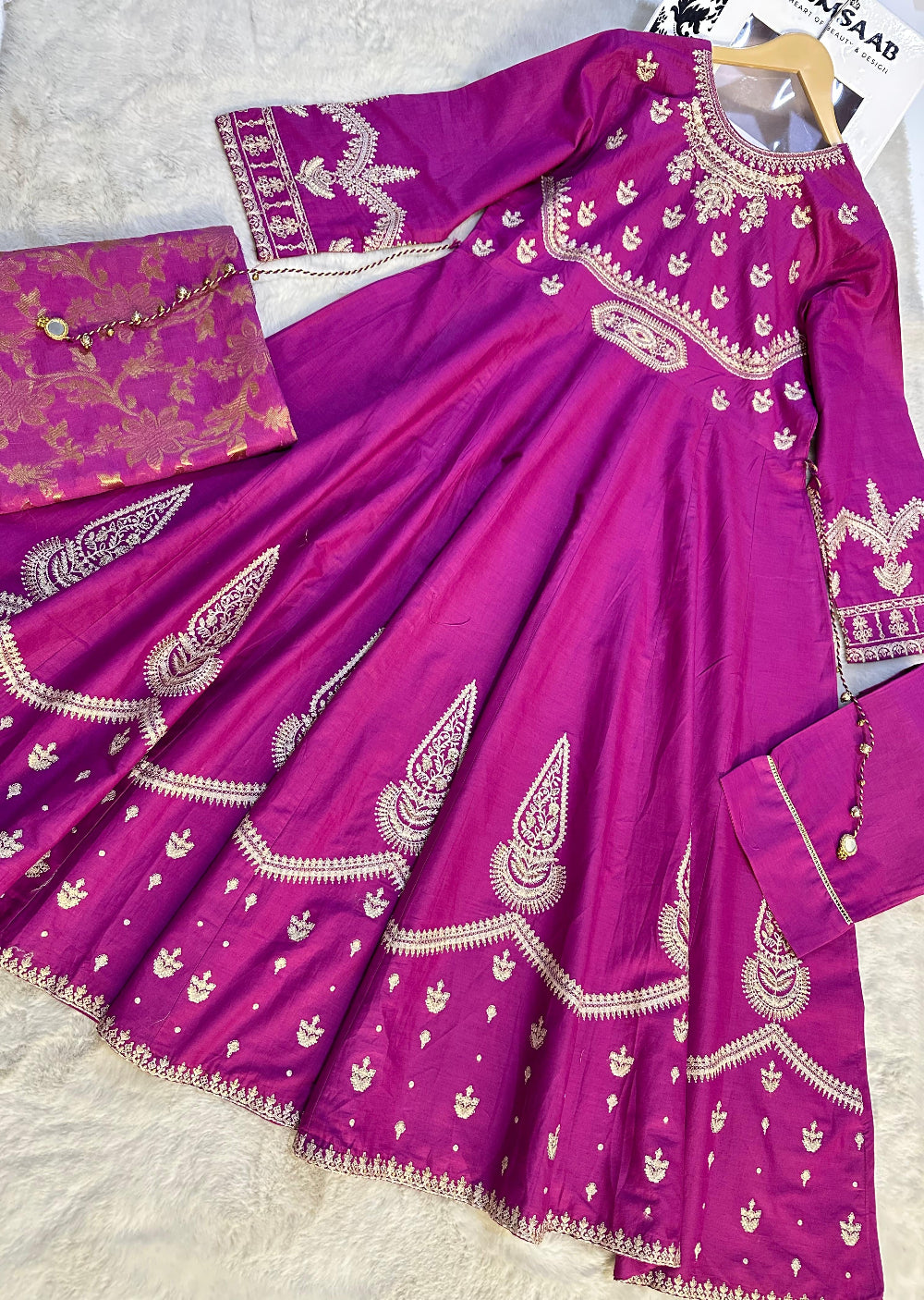 HSS-15 Mahrani Readymade Purple Dress - Memsaab Online