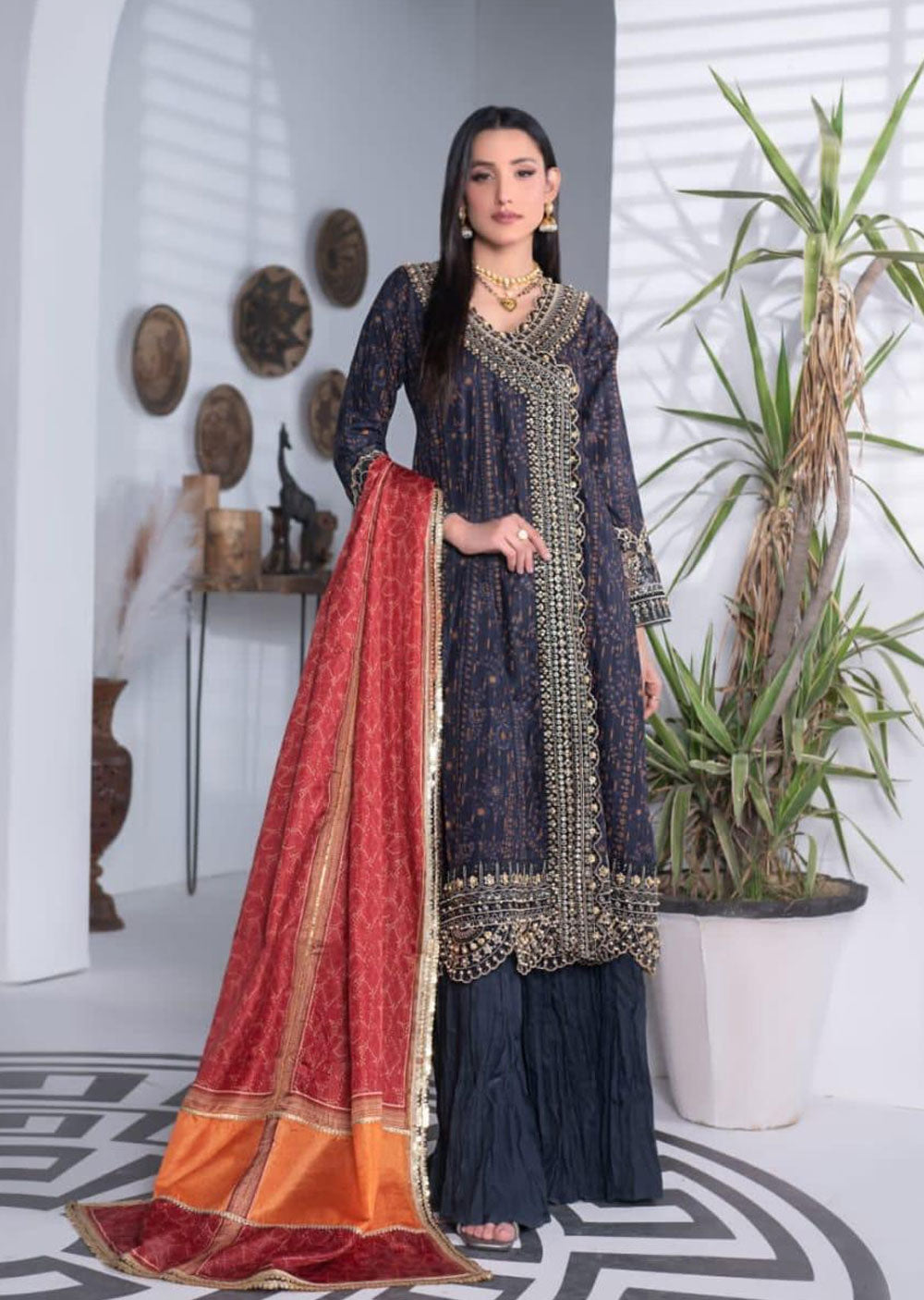 AL-919 Readymade Blue Ally's Dress - Memsaab Online