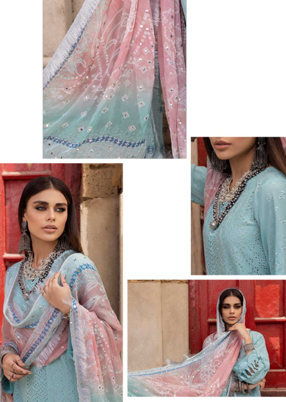 NDS-91 - Unstitched - Chunri Mukesh Collection by Nureh 2023 - Memsaab Online