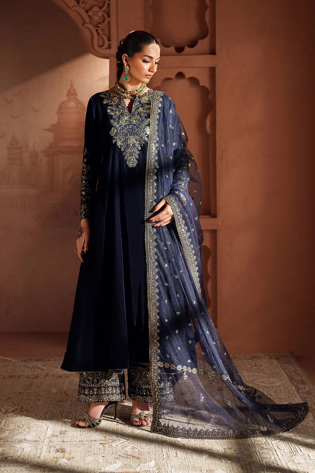 IV-66 Readymade Iznik Embroidered Velvet Edition 2025 - Memsaab Online
