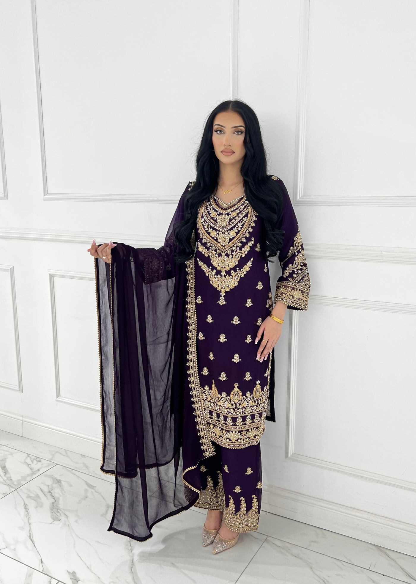 Shaz1901 - Readymade Chiffon Suit - Memsaab Online
