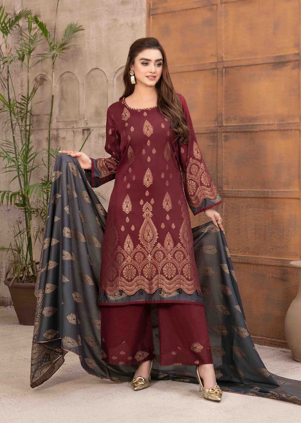 D-9489 - Unstitched - Arisa Embroidered Lawn by Tawakkal 2024 - Memsaab Online