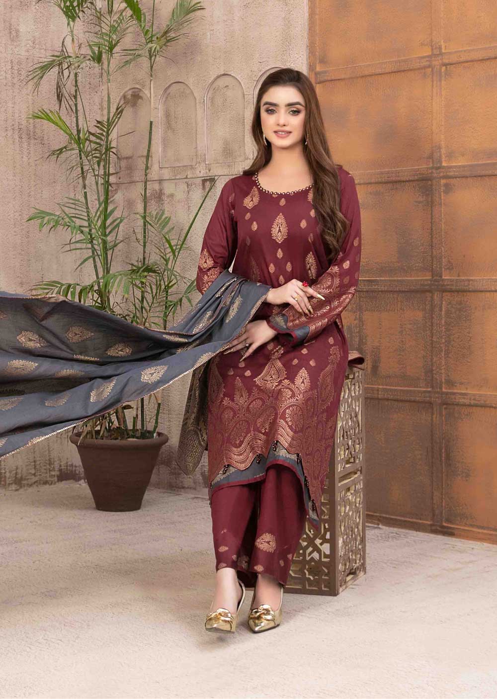 D-9489 - Unstitched - Arisa Embroidered Lawn by Tawakkal 2024 - Memsaab Online