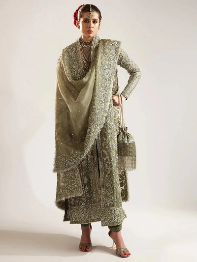 HUSSAIN REHAR JADEITE - Unstitched organza Inspired Outfit - Memsaab Online