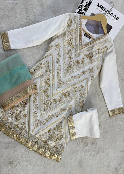 SRB109 - Meherma - Readymade Off White Suit - Memsaab Online