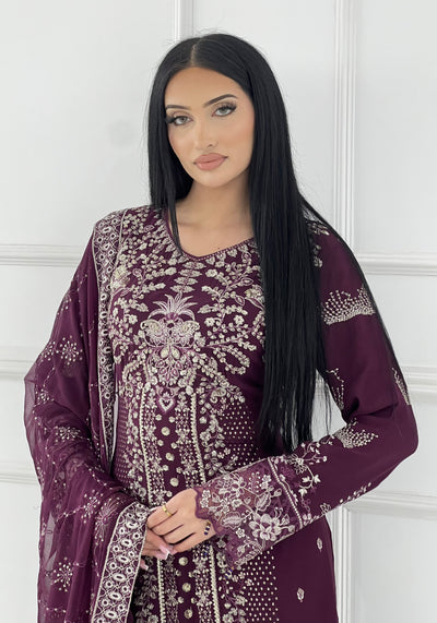 Q-208 - Readymade - Dastak by Ramsha Luxury Chiffon Collection 2025 - Memsaab Online