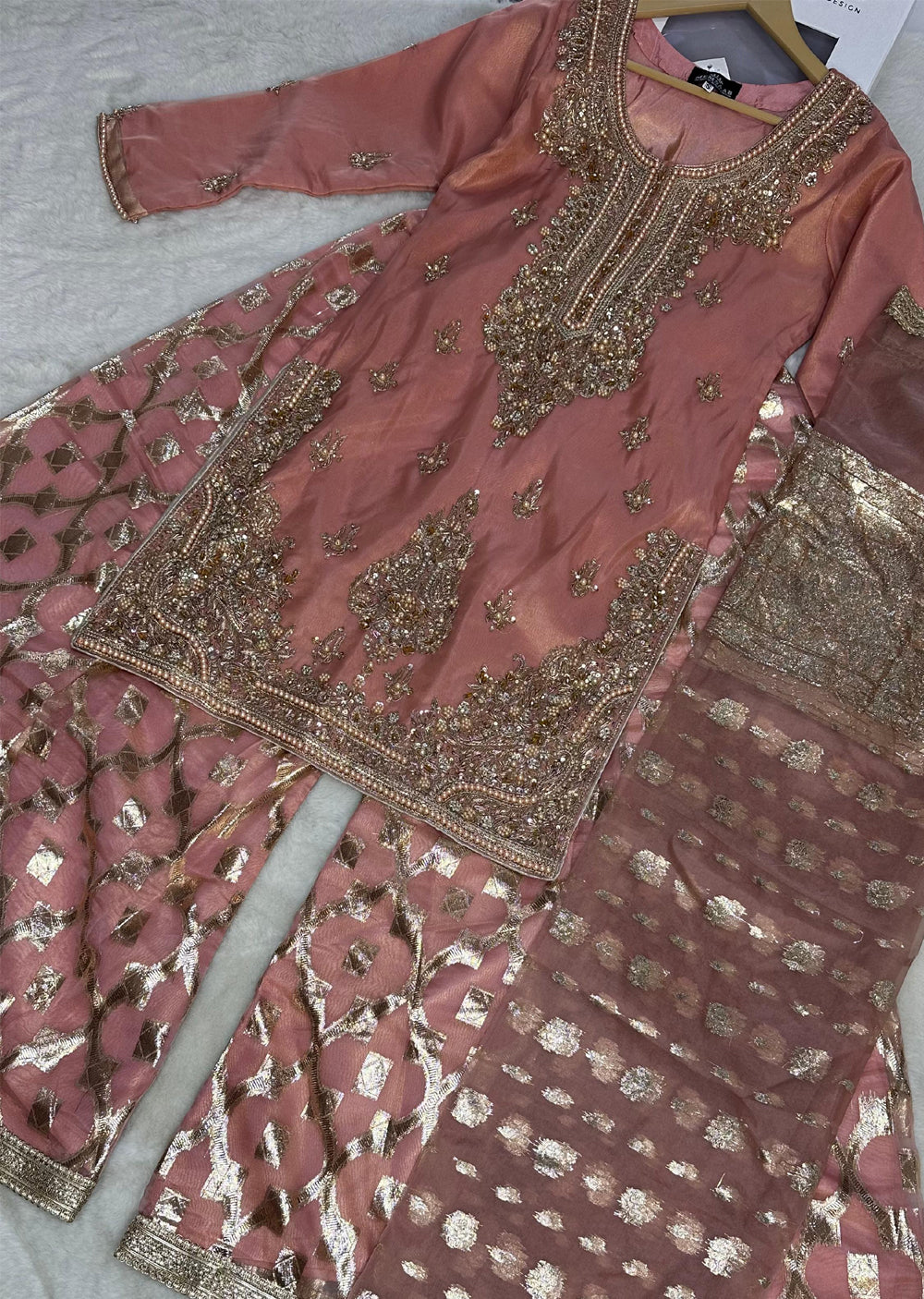 SRB9915 - Anchal Dusky Pink Sehrish.B Designer - Memsaab Online