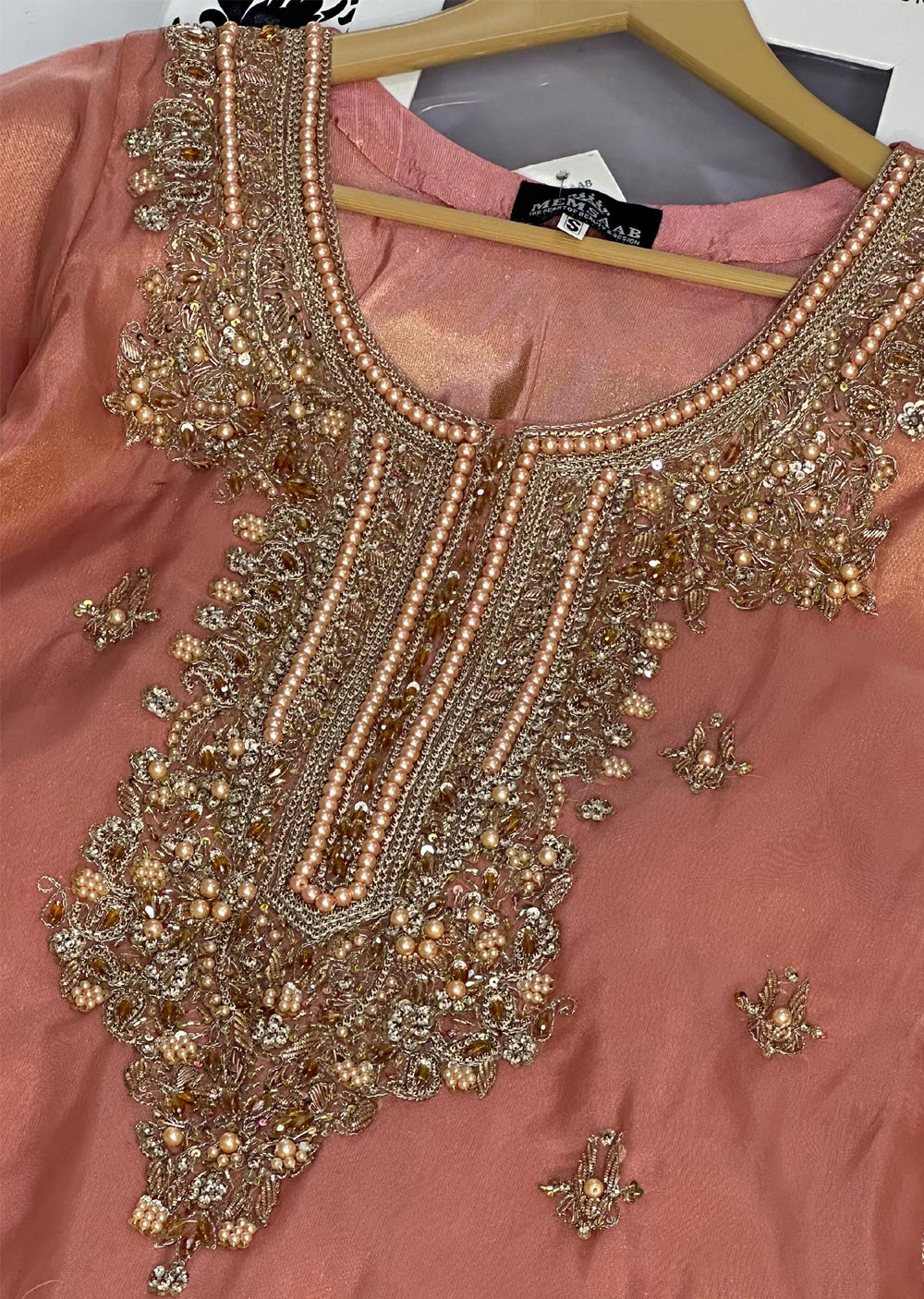 SRB9915 - Anchal Dusky Pink Sehrish.B Designer - Memsaab Online