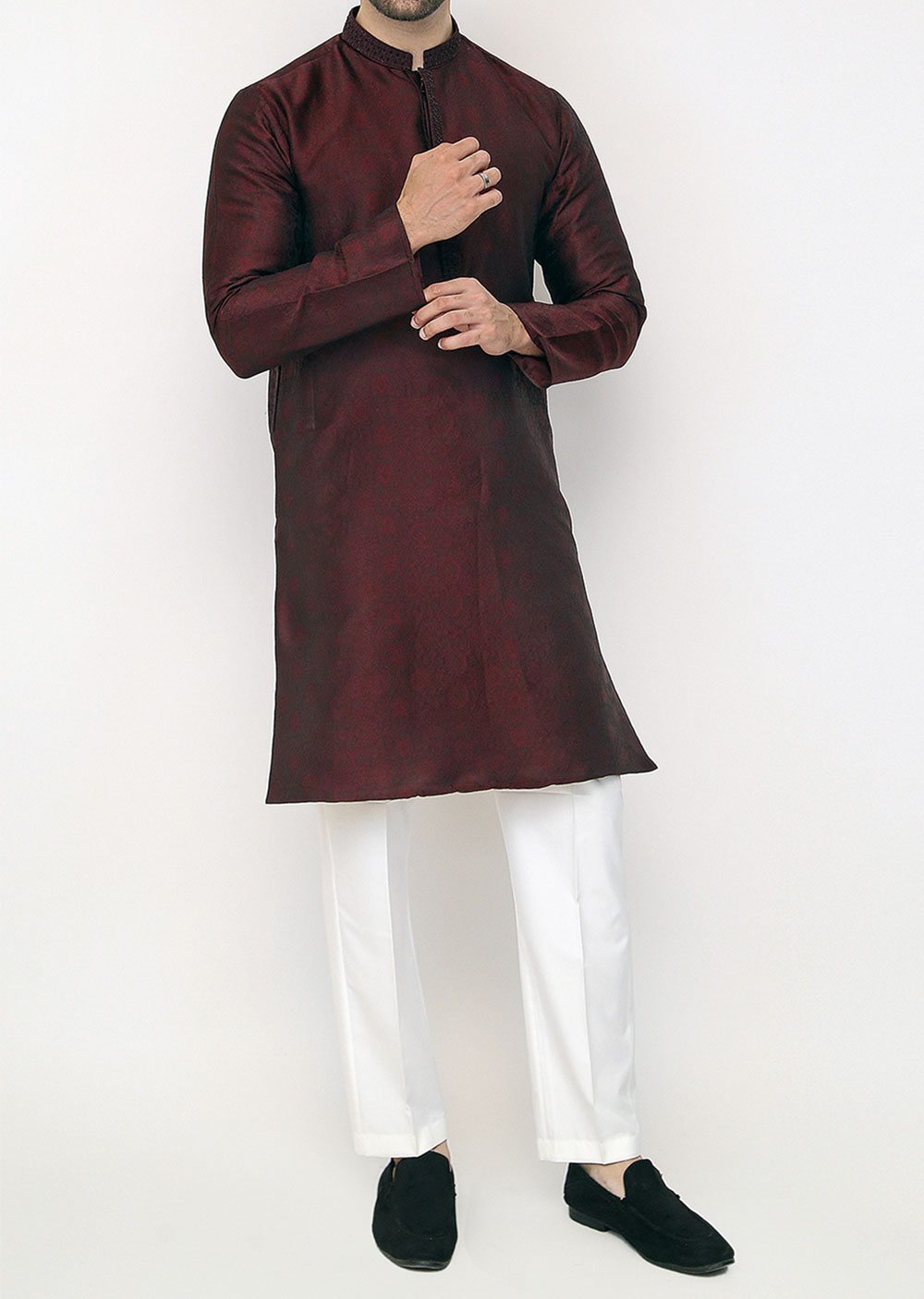 KRT-09 - Readymade - Mens Kurta Trouser Set - Memsaab Online