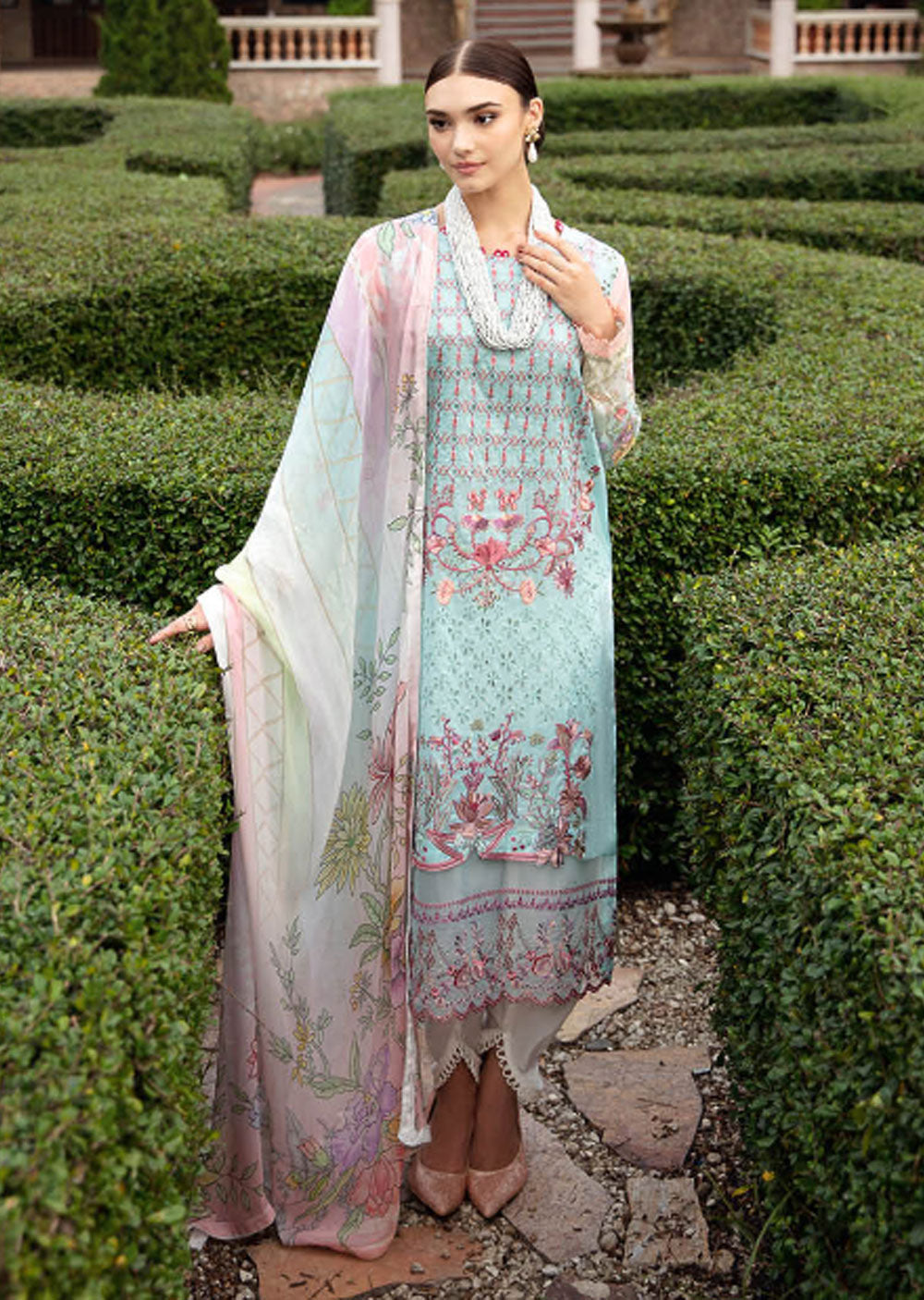 Y-909-R - Readymade - Riwayat by Ramsha Luxury Lawn Vol 09 - Memsaab Online