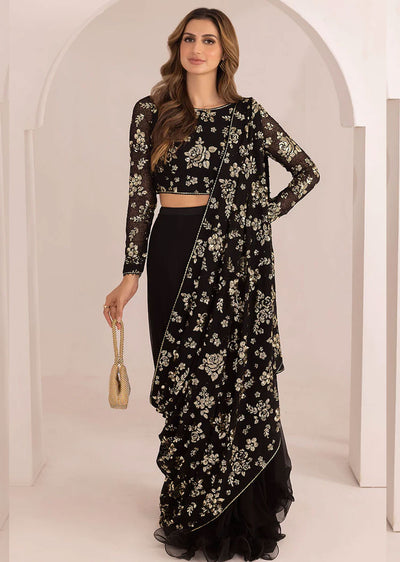 UC-3021 - Readymade - Embroidered Chiffon Suit by Jazmin 2024 - Memsaab Online
