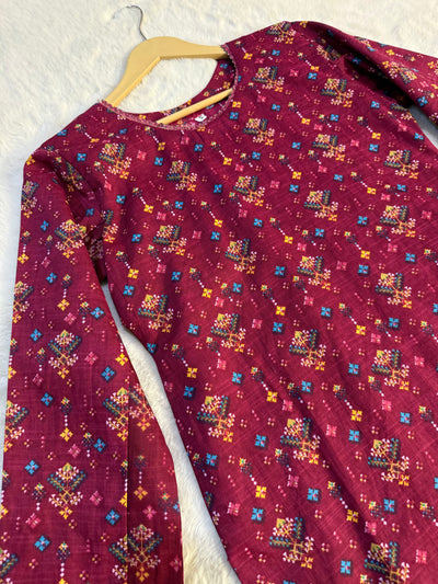 SLMN-20 Readymade Khaddar Co-ord - Memsaab Online