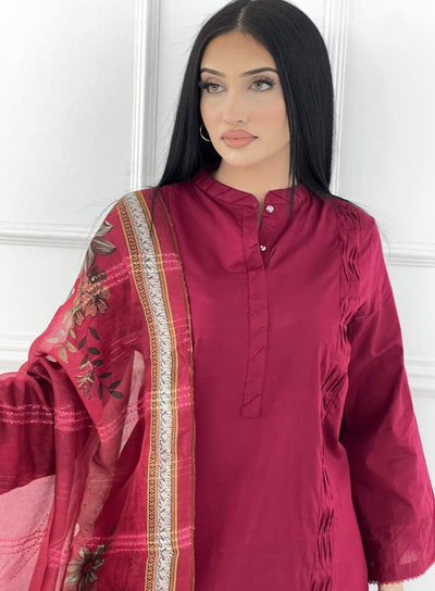 MSBMT-38 -Gulnoor- Readymade Outfit - 3 Piece Suit 2025 - Memsaab Online