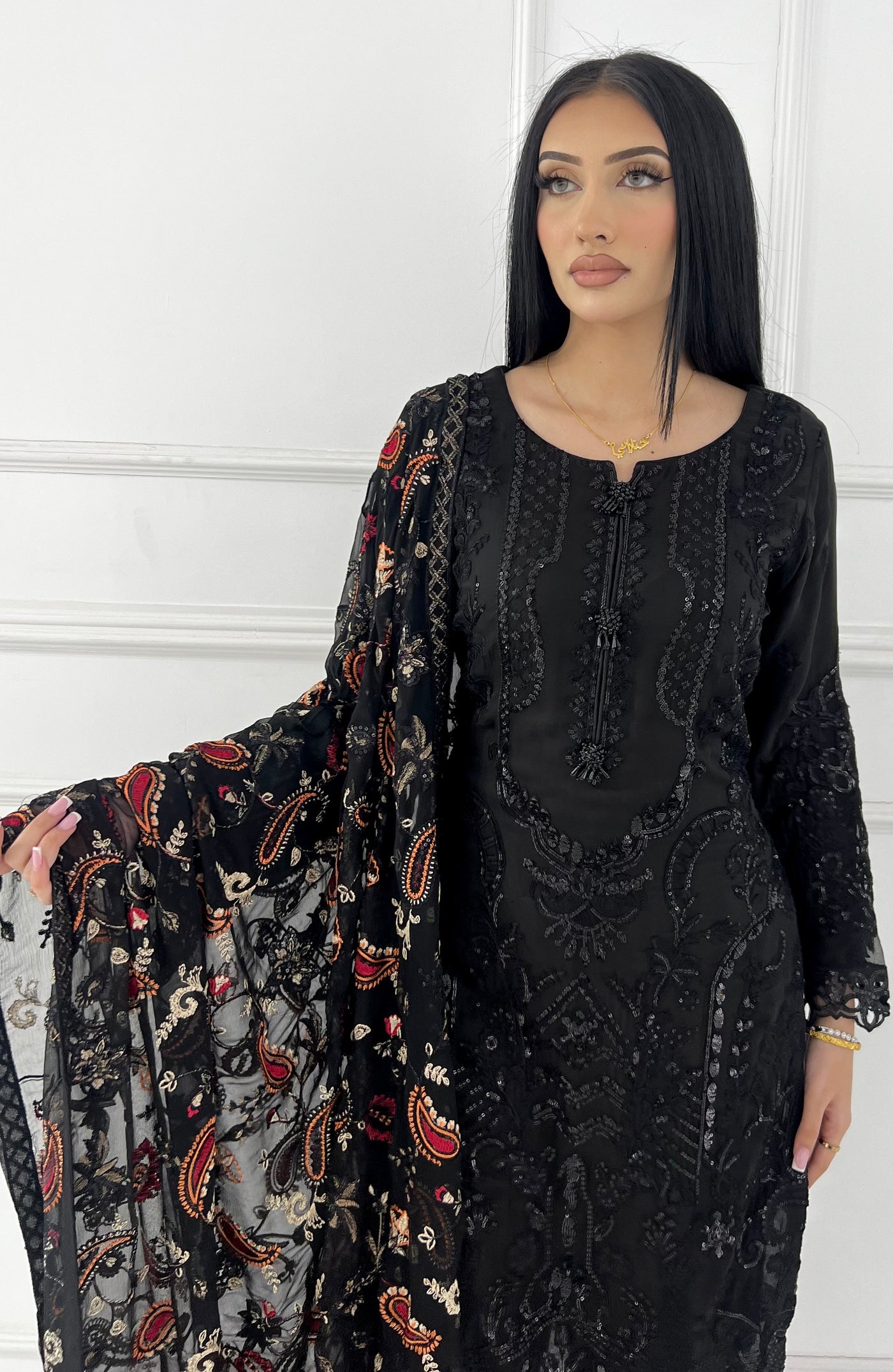 PS0817 Readymade Chiffon Suit - Memsaab Online