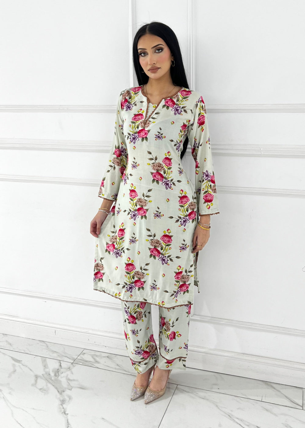 BUT-136- Readymade linen Printed suit 2025 - Memsaab Online