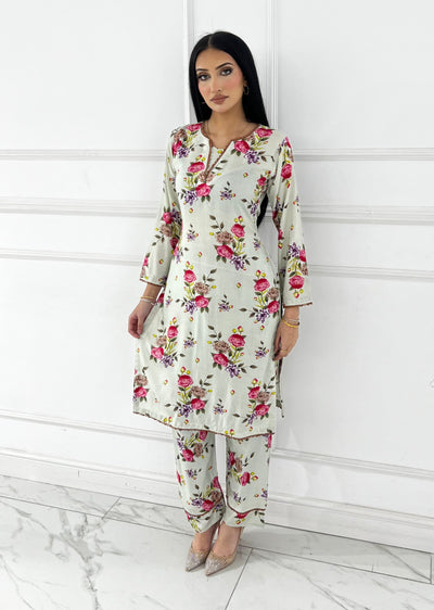 BUT-136- Readymade linen Printed suit 2025 - Memsaab Online