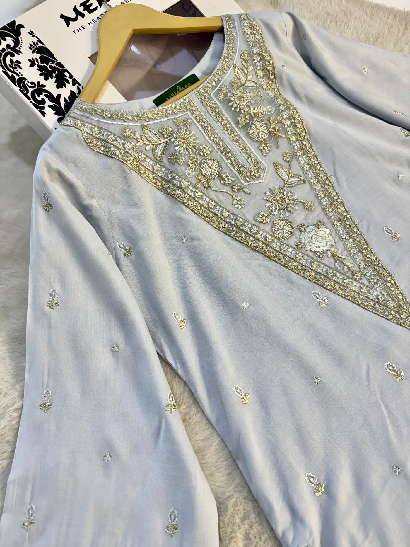 ATR-1167- Readymade Sehrish B Lux Cotton - Memsaab Online
