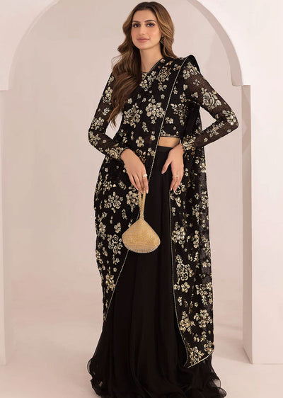 UC-3021 - Readymade - Embroidered Chiffon Suit by Jazmin 2024 - Memsaab Online