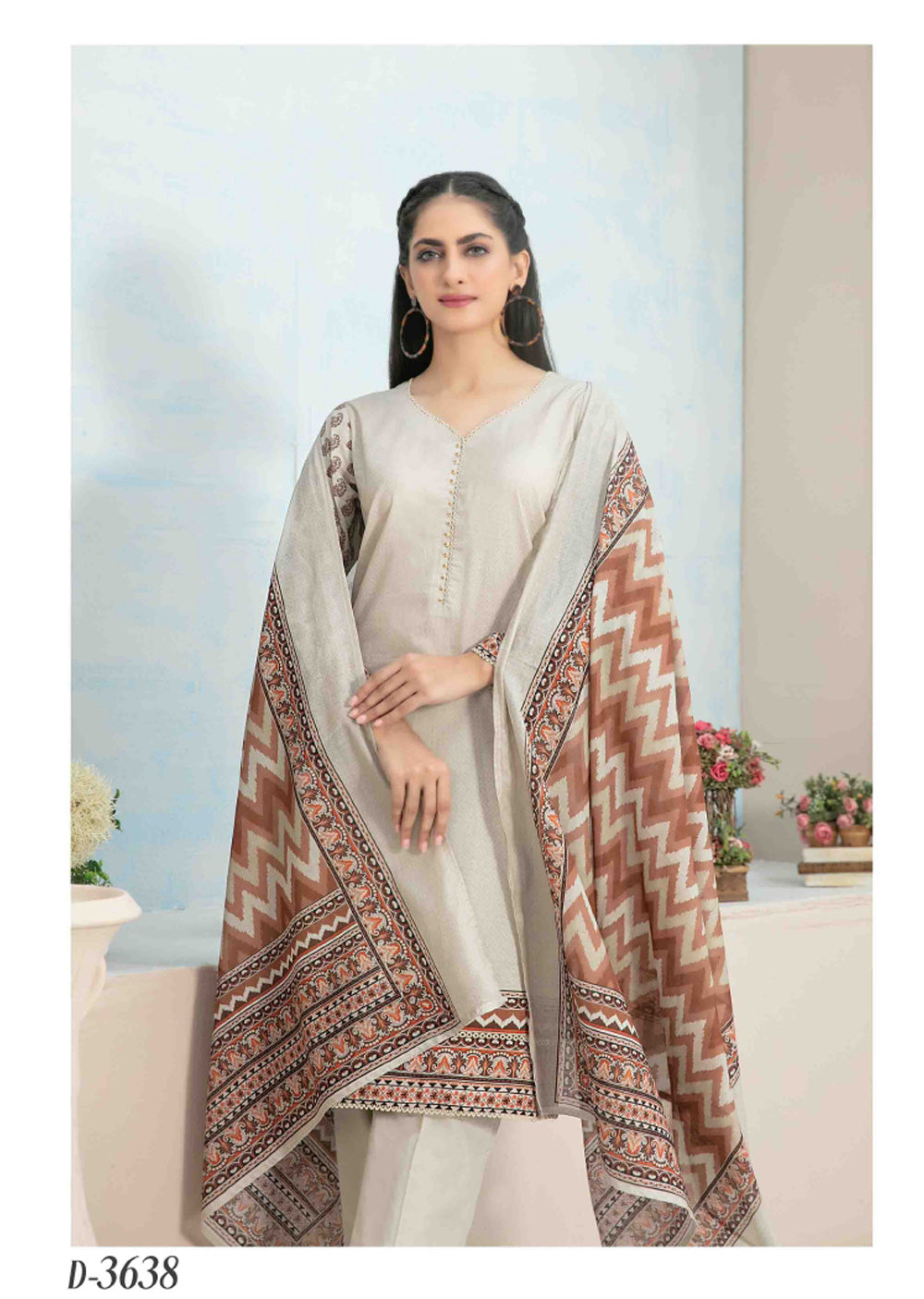 D-3638 Readymade - Hafa Lawn Suit - Memsaab Online