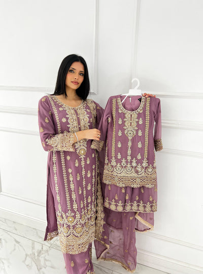 Shaz1801 - Readymade - Chiffon - Mummy n Me Outfit - Memsaab Online