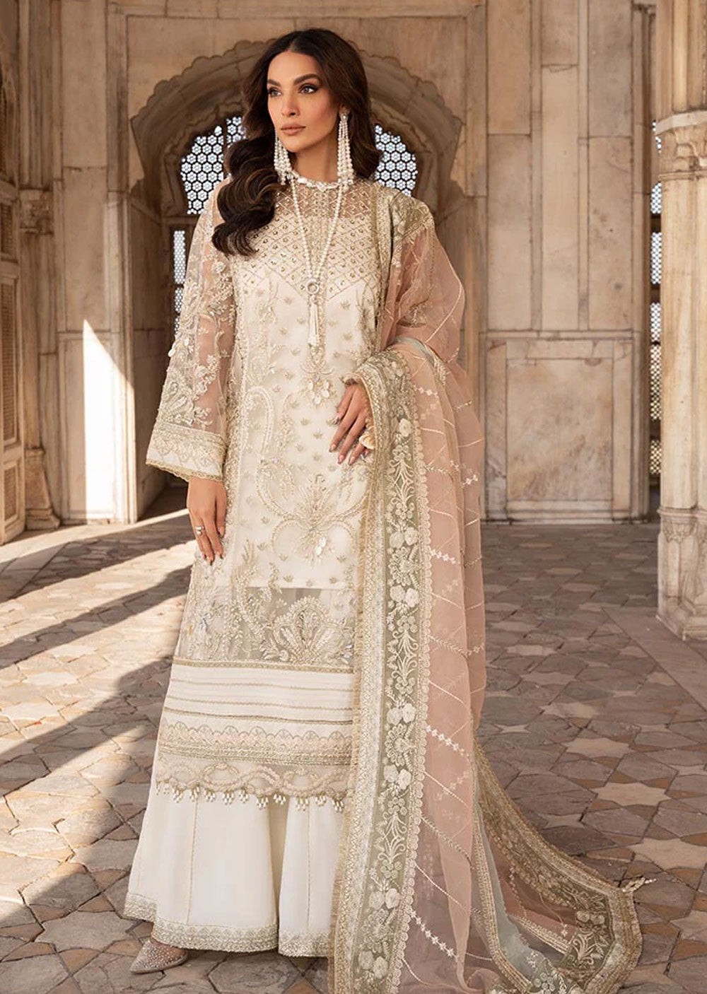 Aafaq - Meeral Readymade Organza Suit - Memsaab Online